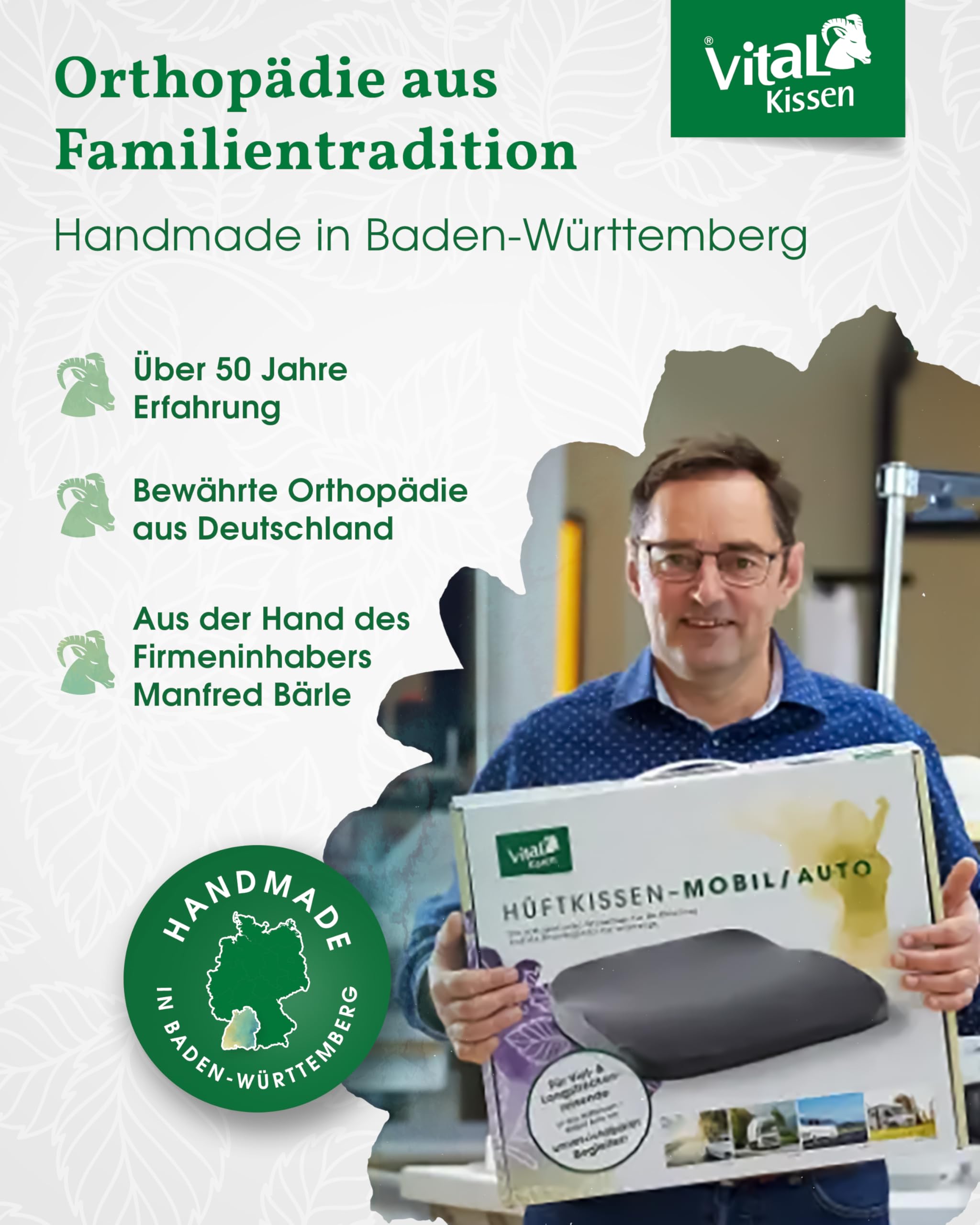 Orthopädisches Nackenkissen – Ergonomisches Visco Kopfkissen für Rücken & Seitenschläfer, entlastet Nacken & HWS, fördert Tiefschlaf, reduziert Verspannungen & Schmerzen Bezug waschbar