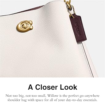 COACH Colorblock Leather Willow Bucket 24 Brass/Chalk Multi One Size
