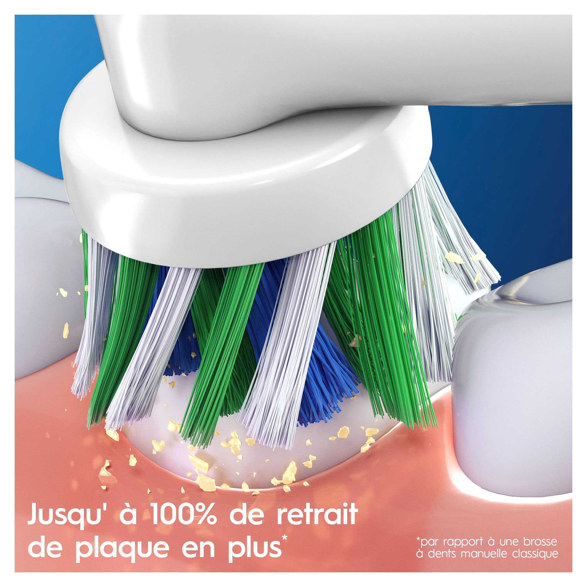 Oral-B Cross Action Clean Maximiser, Brossettes de rechange, Embout, Pack de 8 pour Brosse à Dents Électrique Format Spécial Boîte Aux Lettres