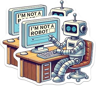 (2 Pack) Robot Magnets - Funny Tech Decoration - Geeky Office Decor - Retro Robot Design - 5" On Longest Side - for Cars, Fridges, Toolboxes - Made in USA - MAG7416