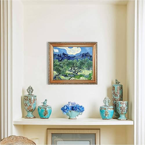 Miniatura 1289 de A&T ARTWORK The Starry Night de Vincent Van Gogh. Tamaño del marco: 36 x 30 pulgadas, tamaño de la imagen: 30 x 24 pulgadas, reproducciones clásicas