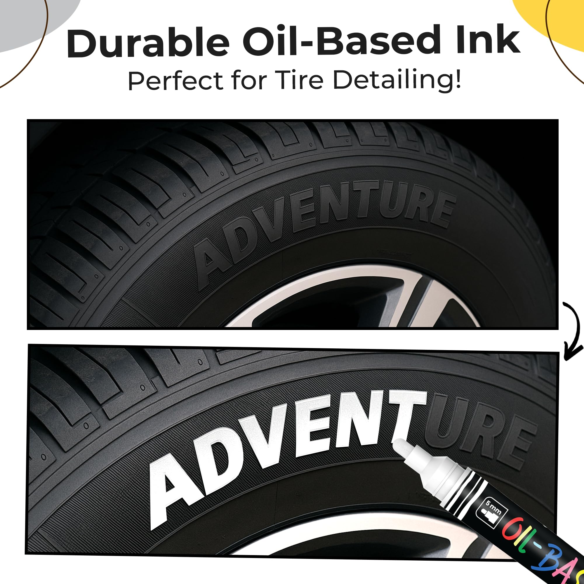 Marqueurs Peinture à L'huile Chalkola - Set De 4 (blanc, Noir, Or, Argent) - Imperméable, Permanent, Pour Métal, Bois, Plastique