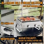 ONLYFIRE GRILLS Table-plate Griple à gaz, 2-Burner Grill à gaz propane pour cuisine extérieure, Poêle portable pour BBQ Grill Camping Tailgating RV, Acier inoxydable GS319