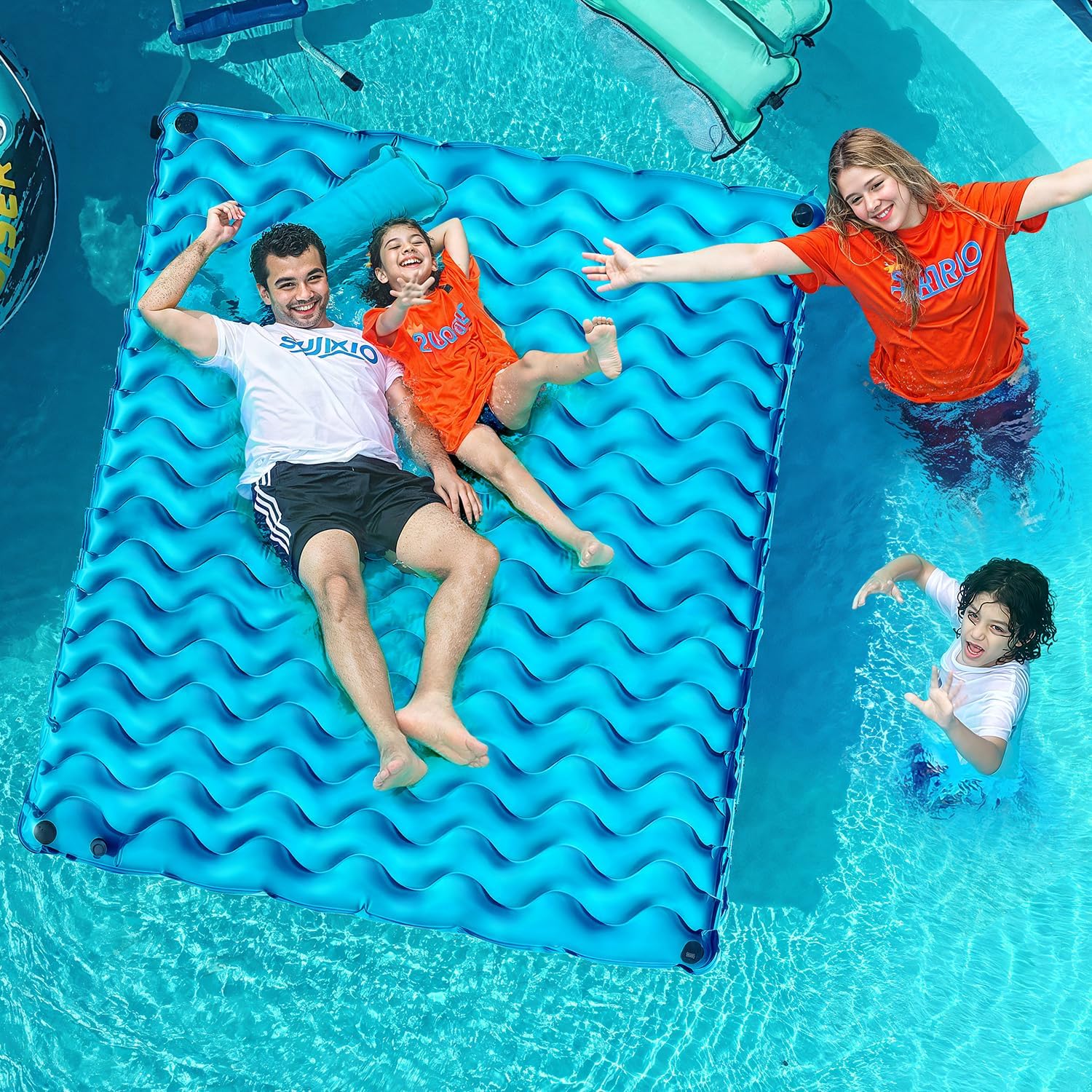 2025 Upgrade Giant Inflatable Floating Mat-Pool Float Lake Floats for Adults with Pool Hammock Pool Mats for Floating Swimming Pool Beach Lake for Summer Water Party