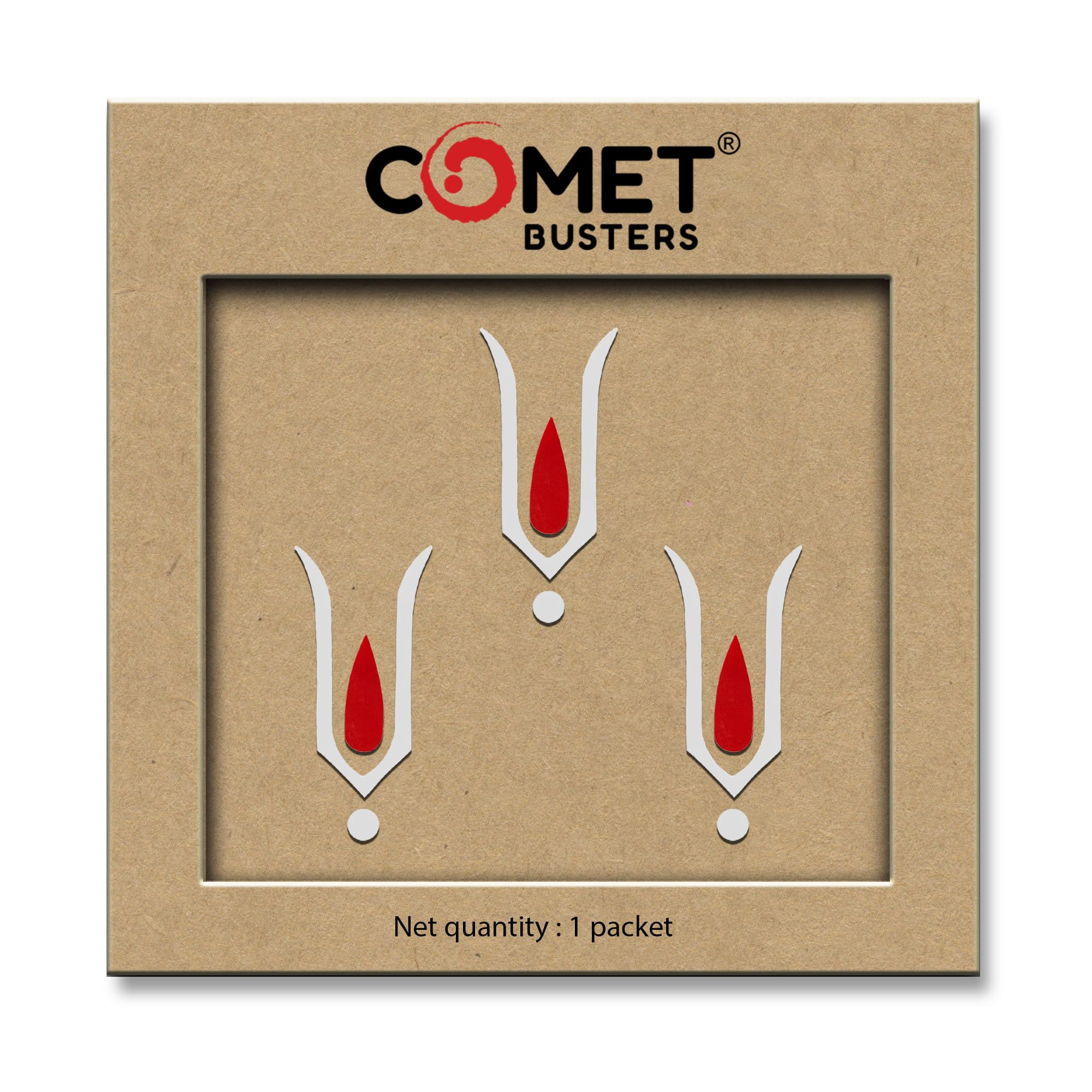 Comet Busters® White & Red Balaji Hanuman Ji Vaishnav Tilak Bindis – 30mm Traditional Religious Forehead for Men & Women (3 Bindis)(CBIN2623)-picture-48