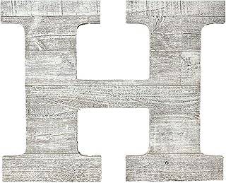 Distressed Rustic Barn Wood Letter | Alphabet Wall DÃ©cor Monogram Letter | Alphabet Letters | Wall Letters | White Wash | Letter H