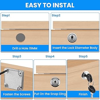 seeeka様 SDTC Tech Drawer Lock with Keys and Matching Screws for