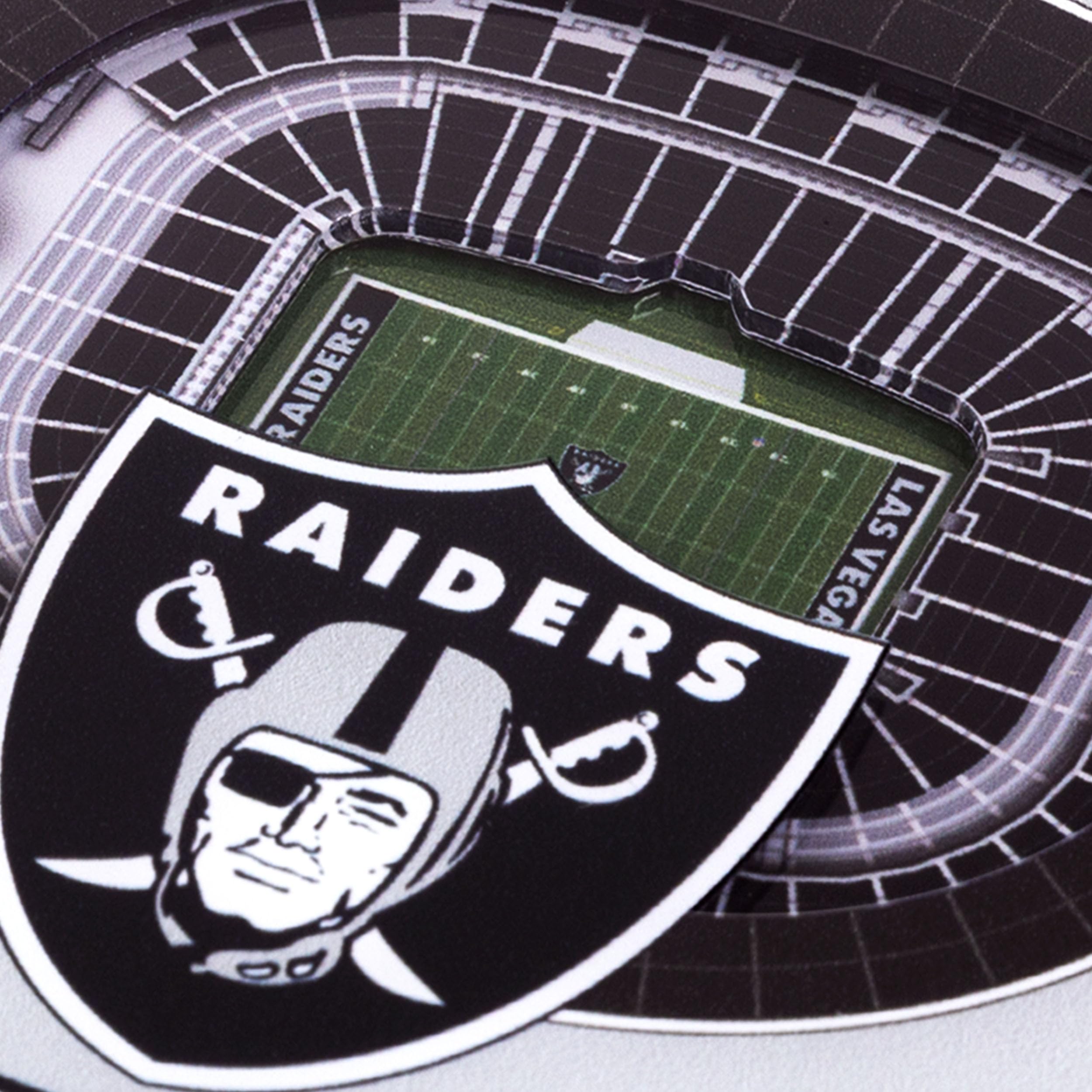 YouTheFan Unisex Las Vegas Raiders 3D-Stadion-Views-Untersetzer, Teamfarben, One Size