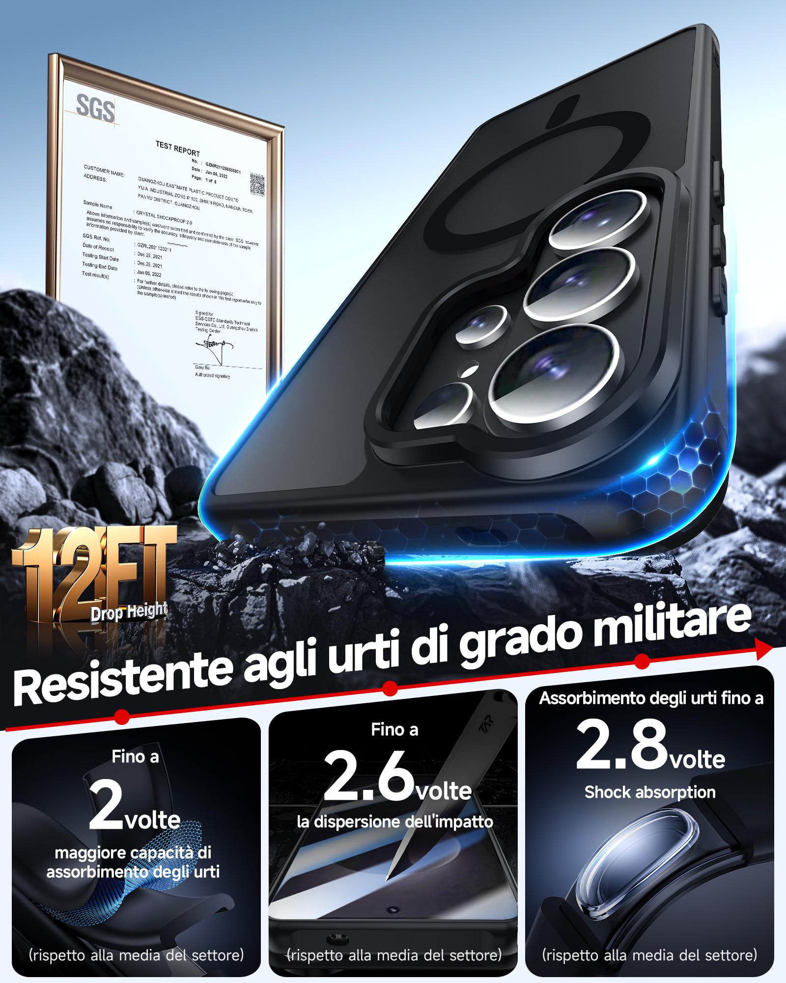 LeYi Cover Magnetica per Samsung S26 Ultra 5G con 2 x Vetro Temperato, Custodia per Samsung S26Ultra Traslucida Opaca Anti-Impronte Resistente ai Graffi Paraurti in TPU Antiurto Protettiva Case, Nero