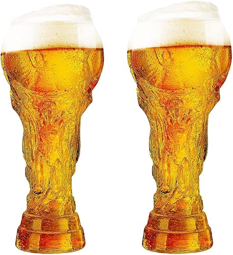 2 vasos de cerveza de la Copa del Mundo 2022 con 1 unidad calendario de pared de la Copa del Mundo 2022 póster de calendario de pared divertido