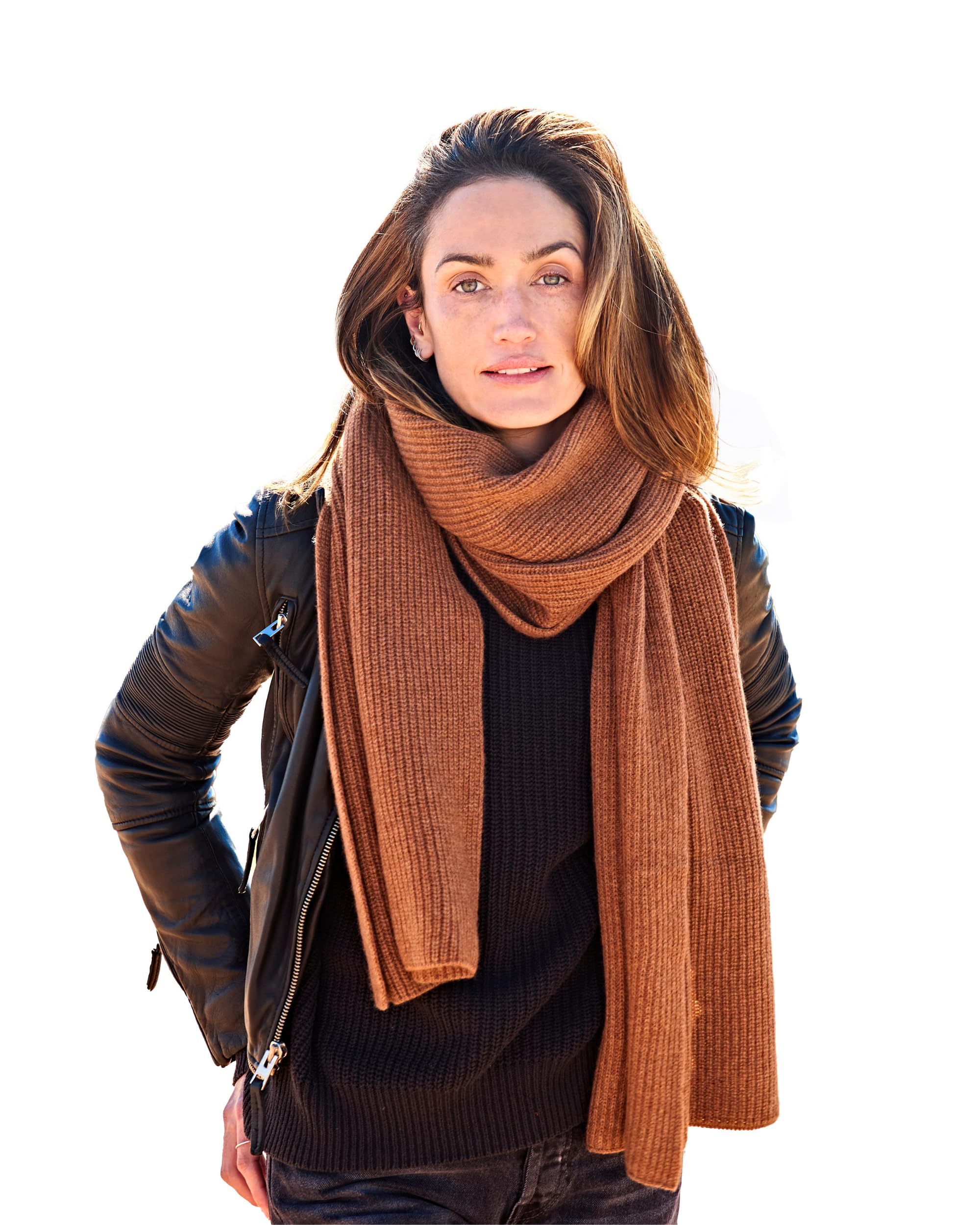 EMAAL 100% Kaschmir Schal Kopenhagen, 2 Farben, Gestrickt, 170x50cm, Damen/Herren, Design aus der Schweiz, als Geschenk, Stola, elegantes Accessoire, kuschelig, nachhaltig, langlebig