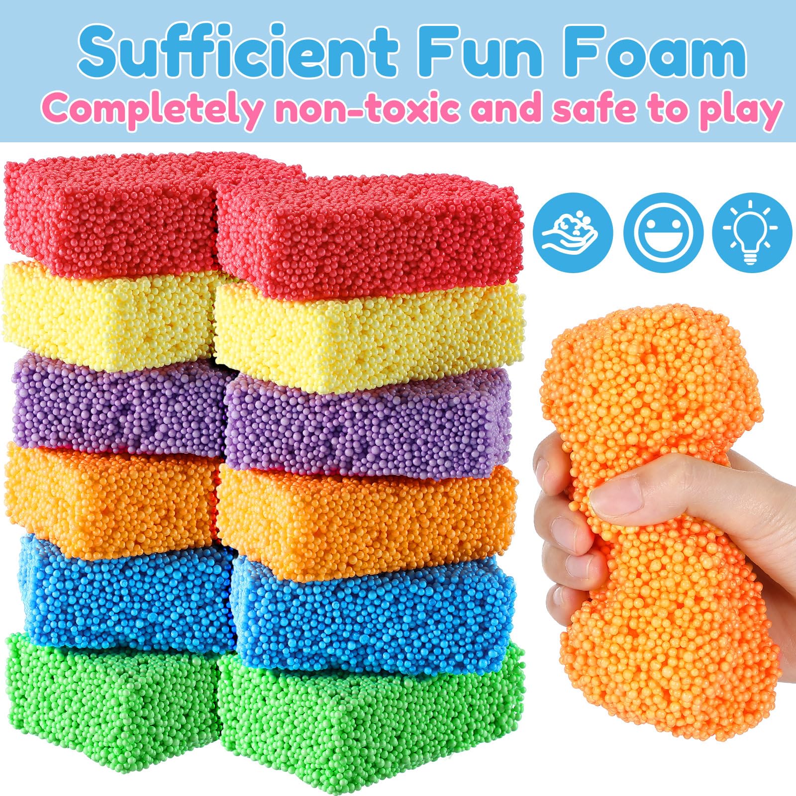 Shappy24 Blocks Modeling Foam Clay For Kids Clay Foam Beads