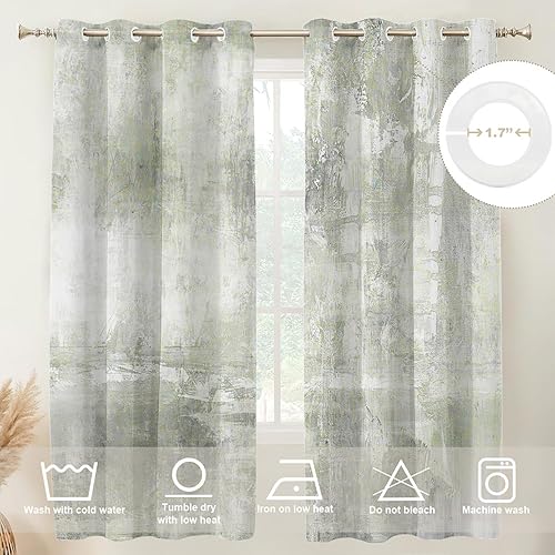 Miniatura 674 de Cenefas de cocina modernas con patrón de cobre marrón dorado para ventanas, cenefas opacas abstractas de marcas de arañazos y cortinas opacas