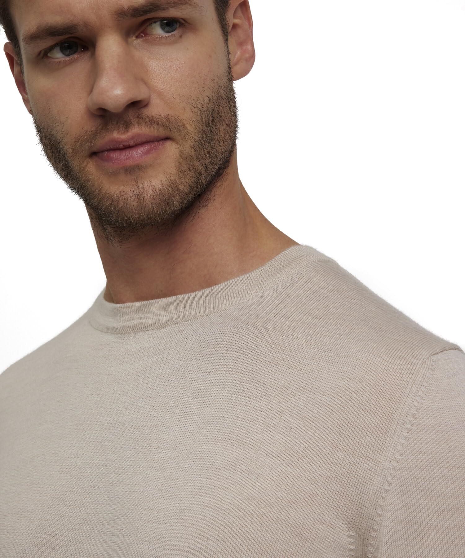FALKE Herren Basic New Merino Crew Neck Pullover elegant klassisch Business Freizeit mit Rundhalsausschnitt atmungsaktive klimaregulierende geruchshemmende Wolle 1 Stück | aus reiner, extrafeiner Merinowolle