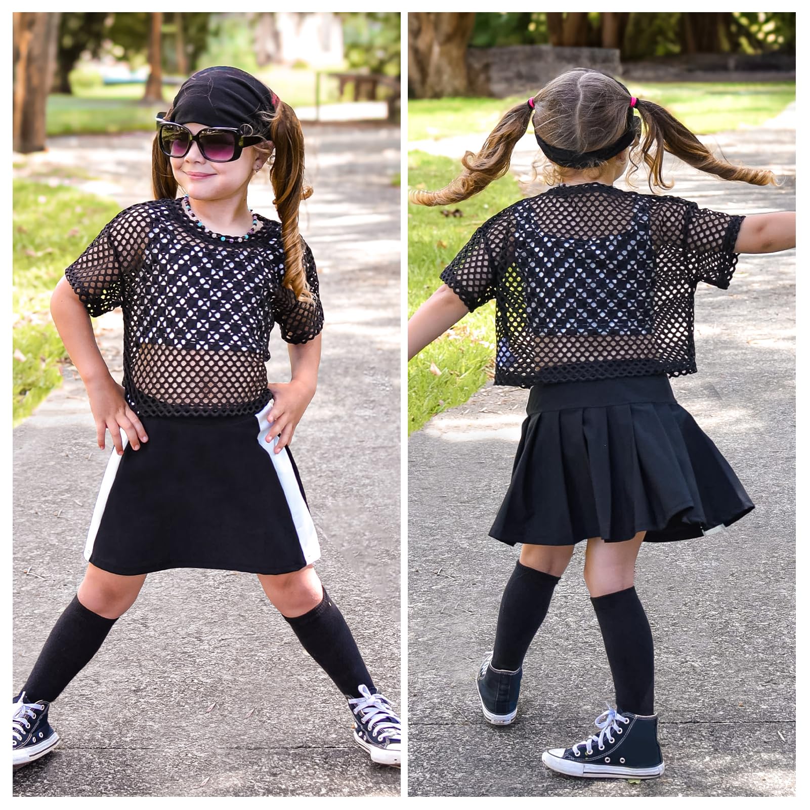 Gogokids Gonne da tennis per ragazze con tasche, gonna a pieghe da golf per giovani, atletica, con fodera pantaloncini, linea ad A, mini pattinatrice