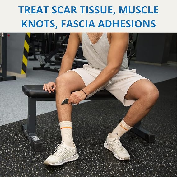 304 Stainless Steel Muscle Scraper Tool, Set Scraping Massage Tool,IASTM Tools, Great Soft Tissue Physical Therapy Used for Arms, Back, Neck (3set)