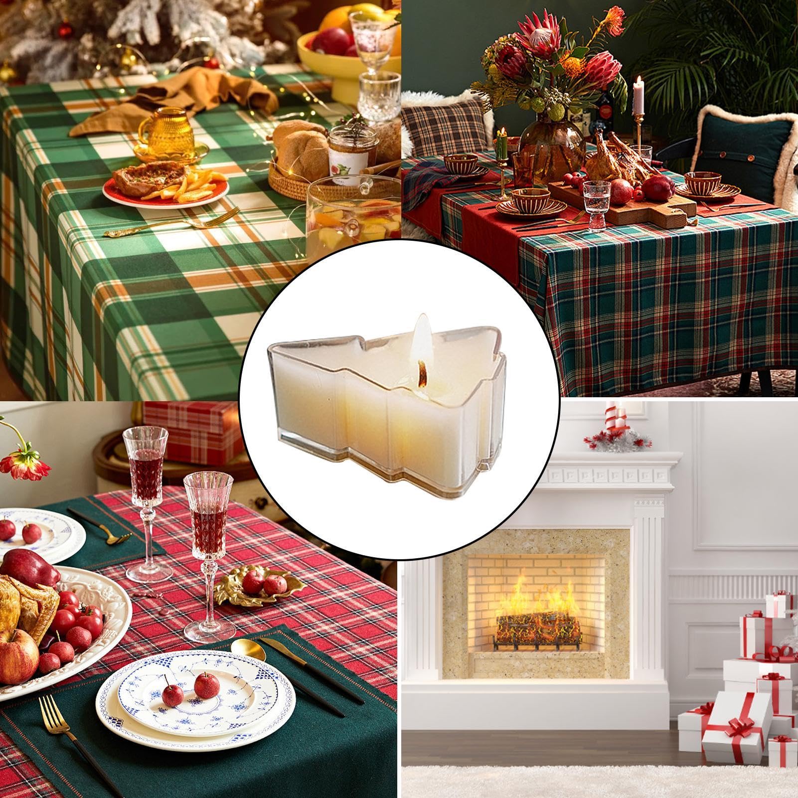 Christmas Scented Candles - Tree Shaped Scented Tealights, Holiday Aromatherapy Candles | Small Christmas Tea Candles, Festive Christmas Tree Candle, Holiday Scented Candles, Home Decor for Indoor