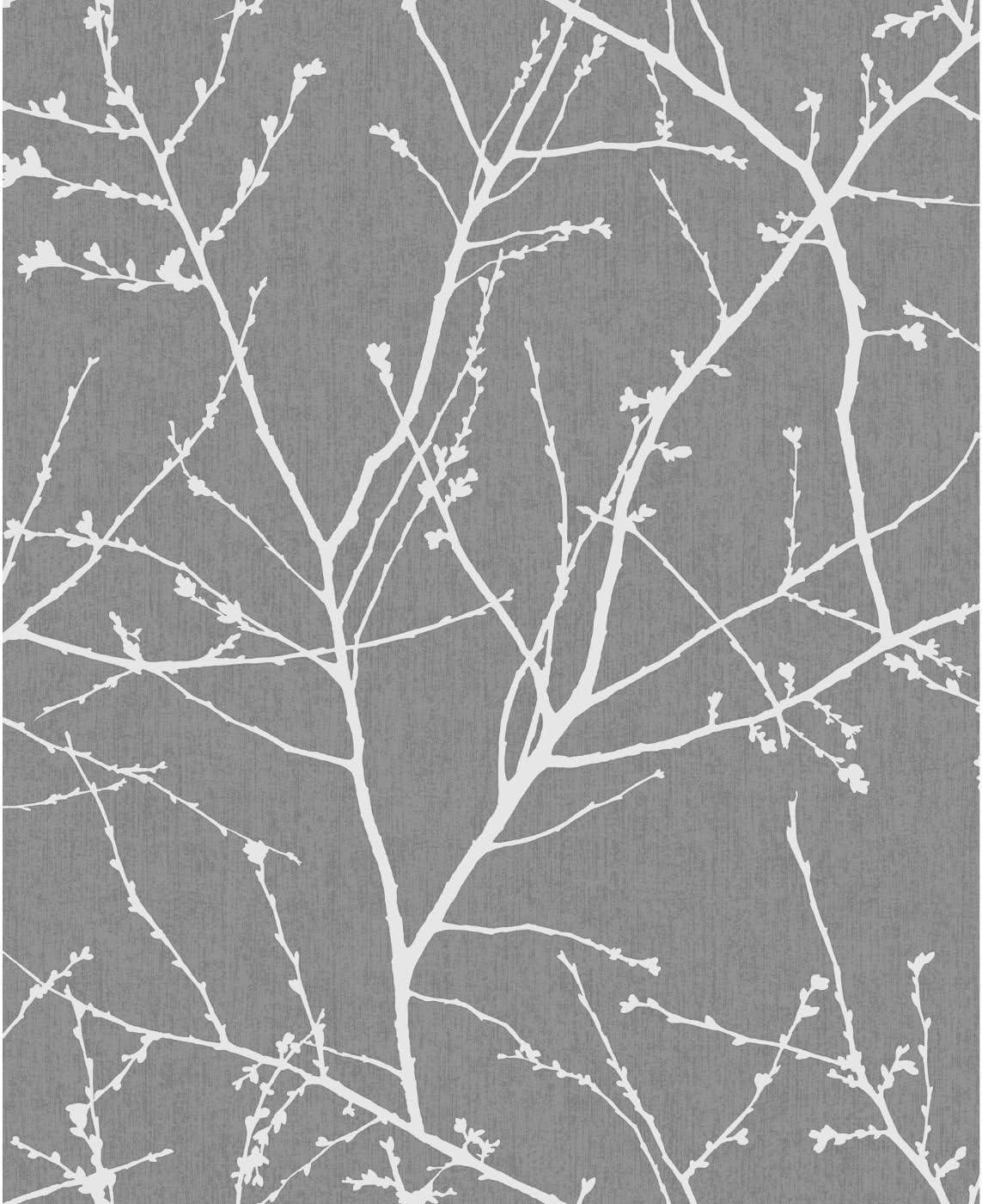 Bеѕt Dеаl Chеар 🛒 Graham & Brown 33-272 Innocence Charcoal/Silver Wallpaper, 55 Sq Ft