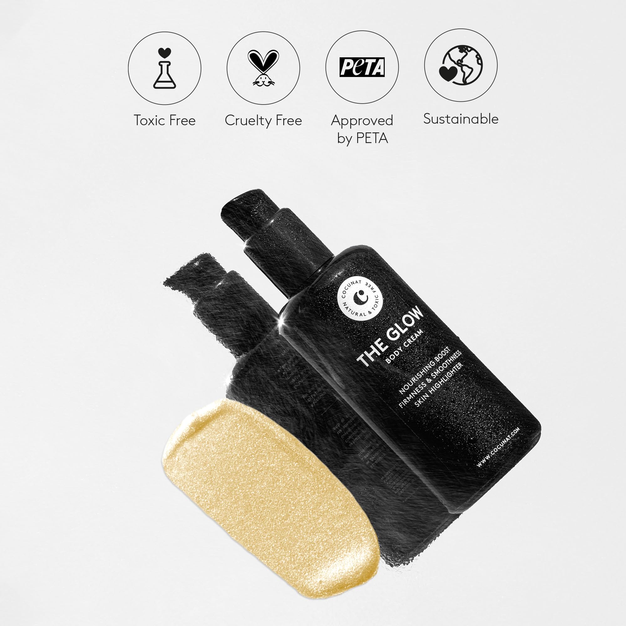COCUNAT The Glow Feuchtigkeitscreme Glow-Effekt 175ml | Mit Kokosnuss- und Jojobaöl. Pflegt und regeneriert die Haut, glättet und verleiht ein strahlendes Aussehen.