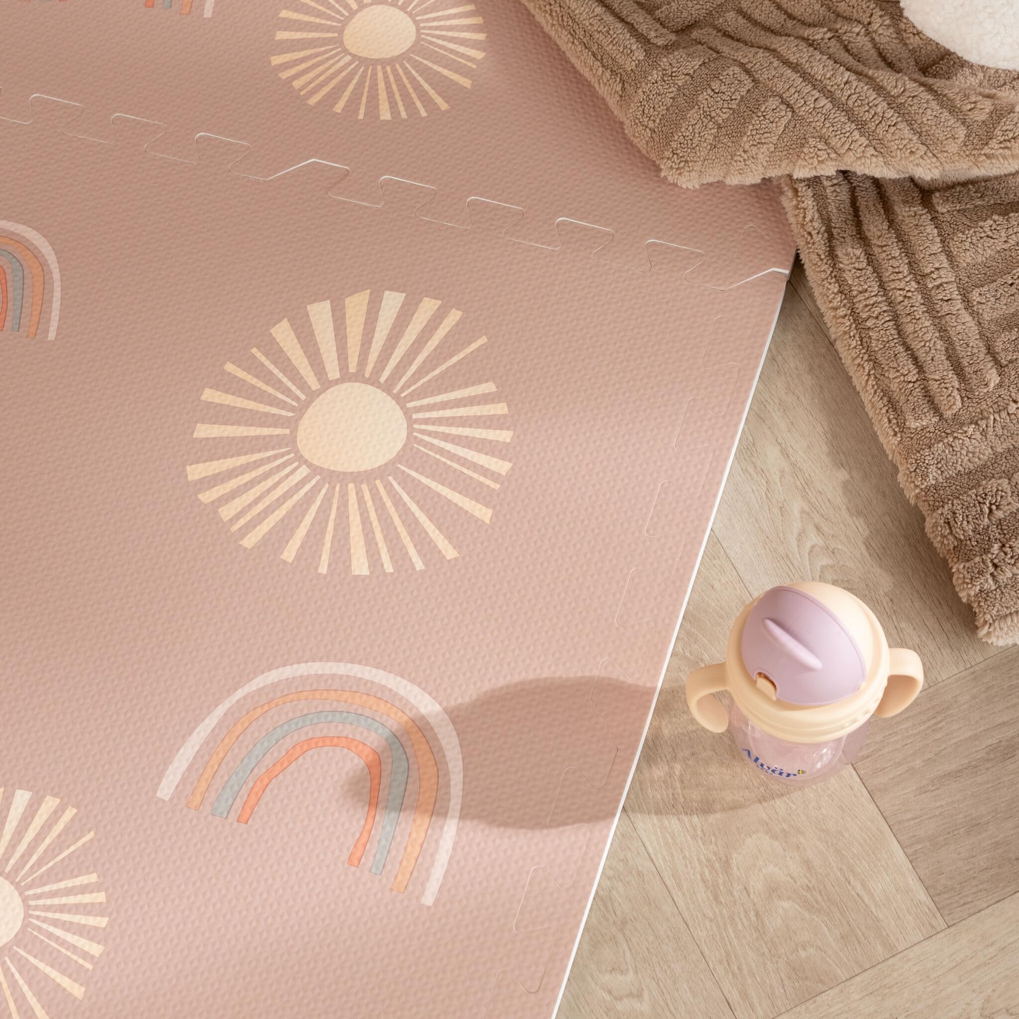 FRAAI | Home & Living Mata piankowa puzzle - Alfie Sun Różowy - Pianka EVA - - Dywan
