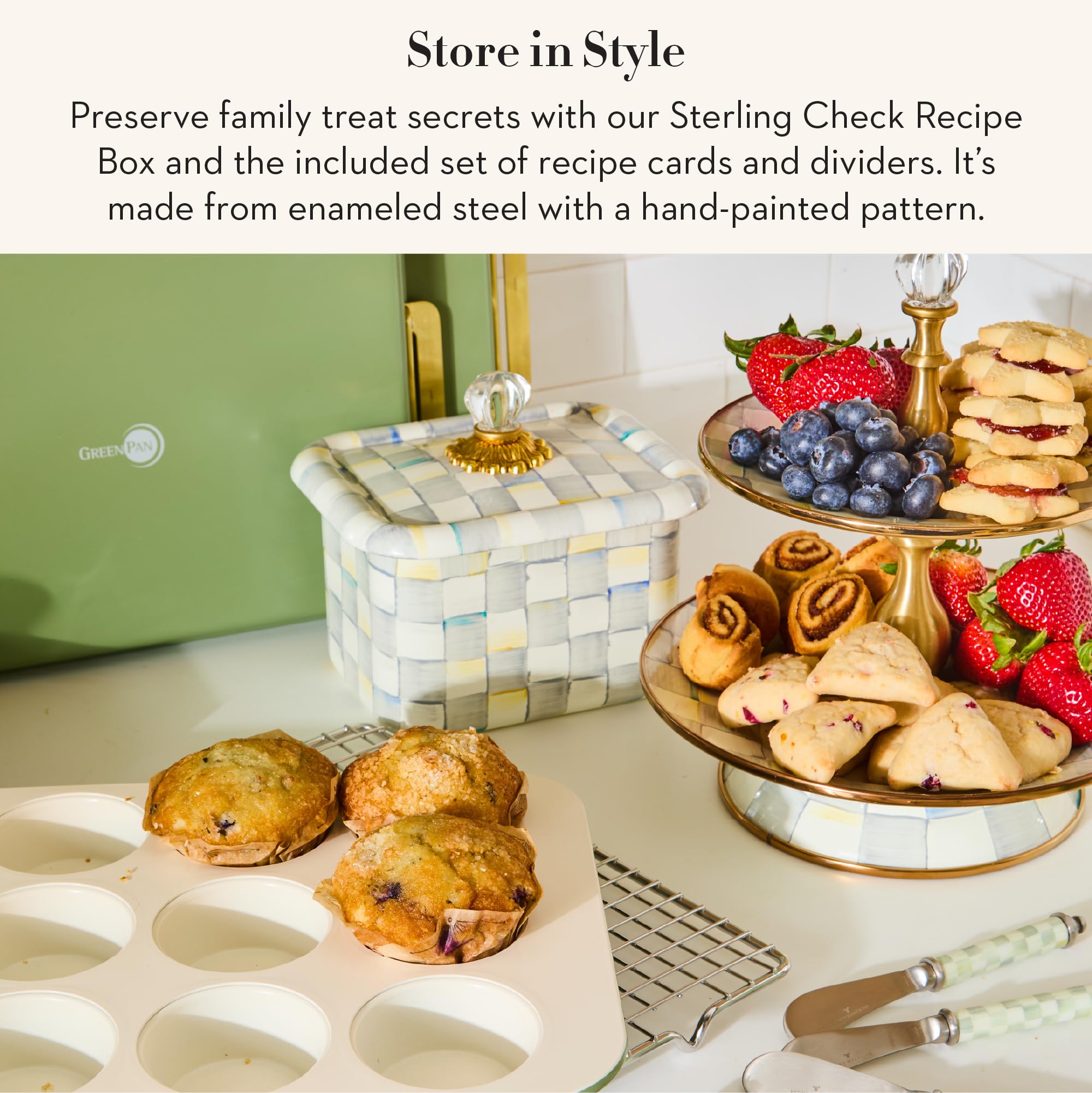 【美品】MACKENZiE-CHiLDS ジュエリーBOX Amazon.com: MACKENZIE-CHILDS Enamel Recipe Box, Index Card Box