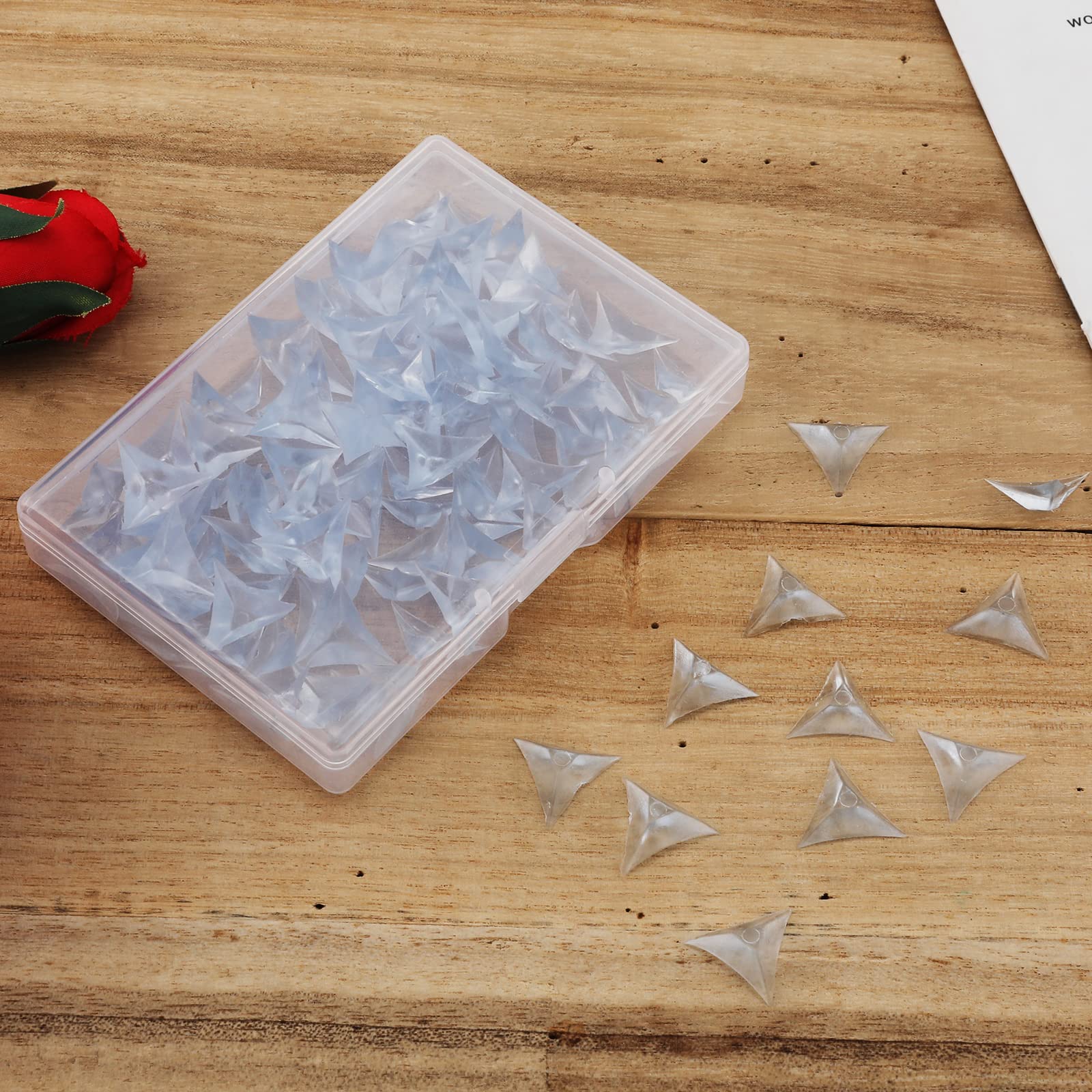 100 Angoli Antipolvere Per Scale - Protezioni Trasparenti Per Mobili, Cassetti E Angoli Morti - Con Scatola Portaoggetti Inclusa