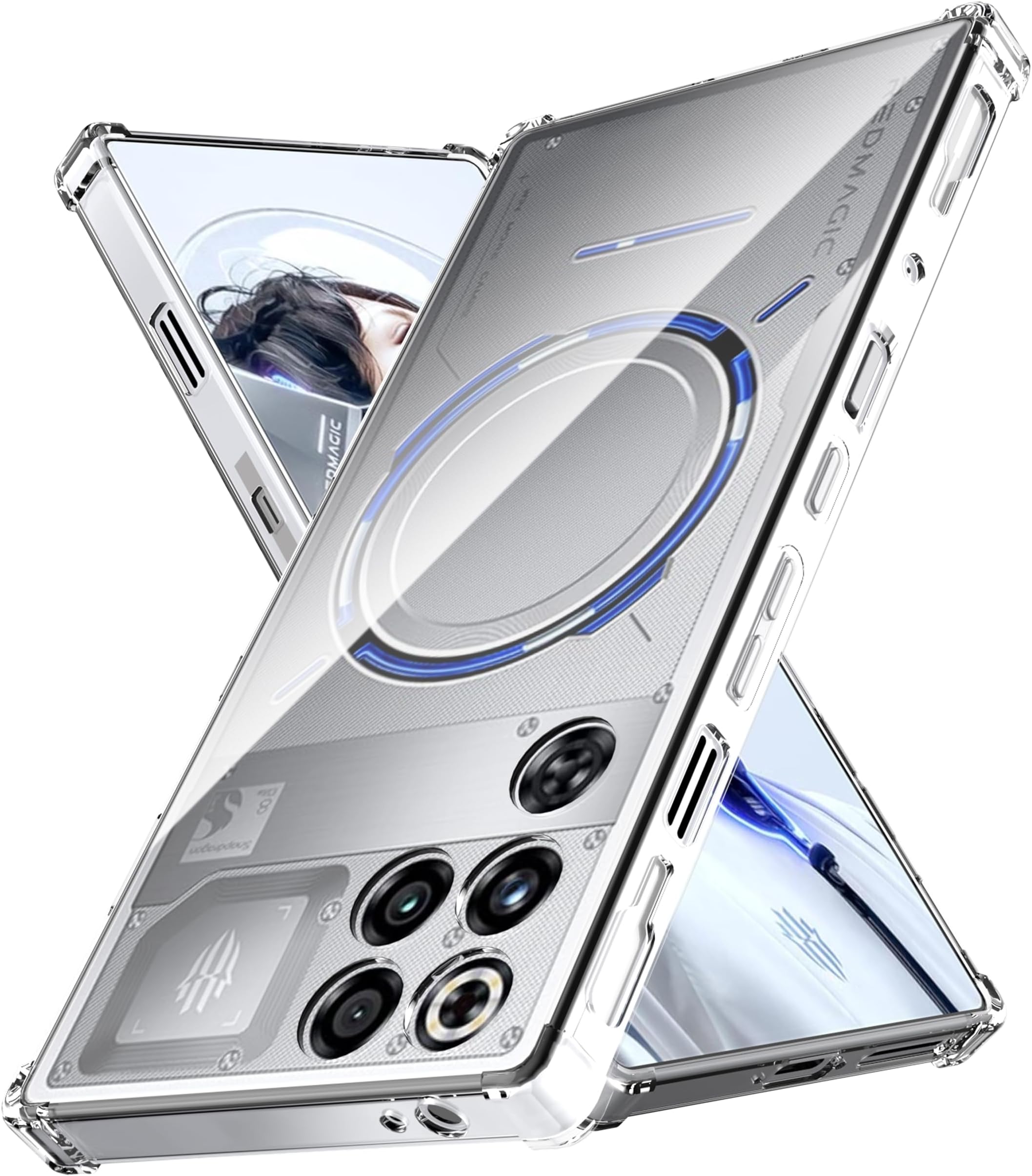 TPU Case for Redmagic 11 Phone Case Clear with Built-in Camera Lens Protector Thin Transparent Protective Back Cover Soft Flexible Bumper Hybrid Silicone Case