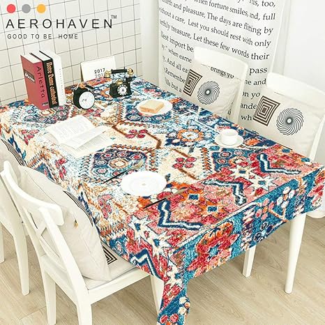 AEROHAVEN Abstract HD Digital Premium Modern 4 Seater Table Cover Cloth - TC13 - (Multicolor, 52 x 60 Inch)