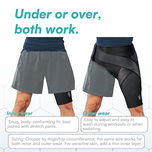 Miniatura 4 de Vital Salveo Soporte de Compresión para Cadera – Soporte para Hombres y Mujeres, Alivio del Dolor de Cadera, Recuperación de Lesiones, Diseño Cómodo