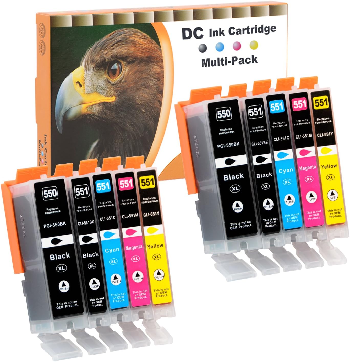 10er Set Druckerpatronen Für Canon PGI-520 CLI-521 - Kompatible Tinte