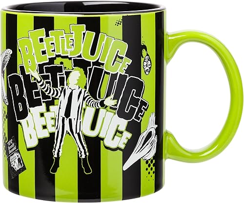 Miniatura 26 de Silver Buffalo IT Pennywise Clown "Time to Float" - Taza de cerámica para caravana, 20 onzas IT Pennywise,Beetlejuice aquí miente,Gusano de arena