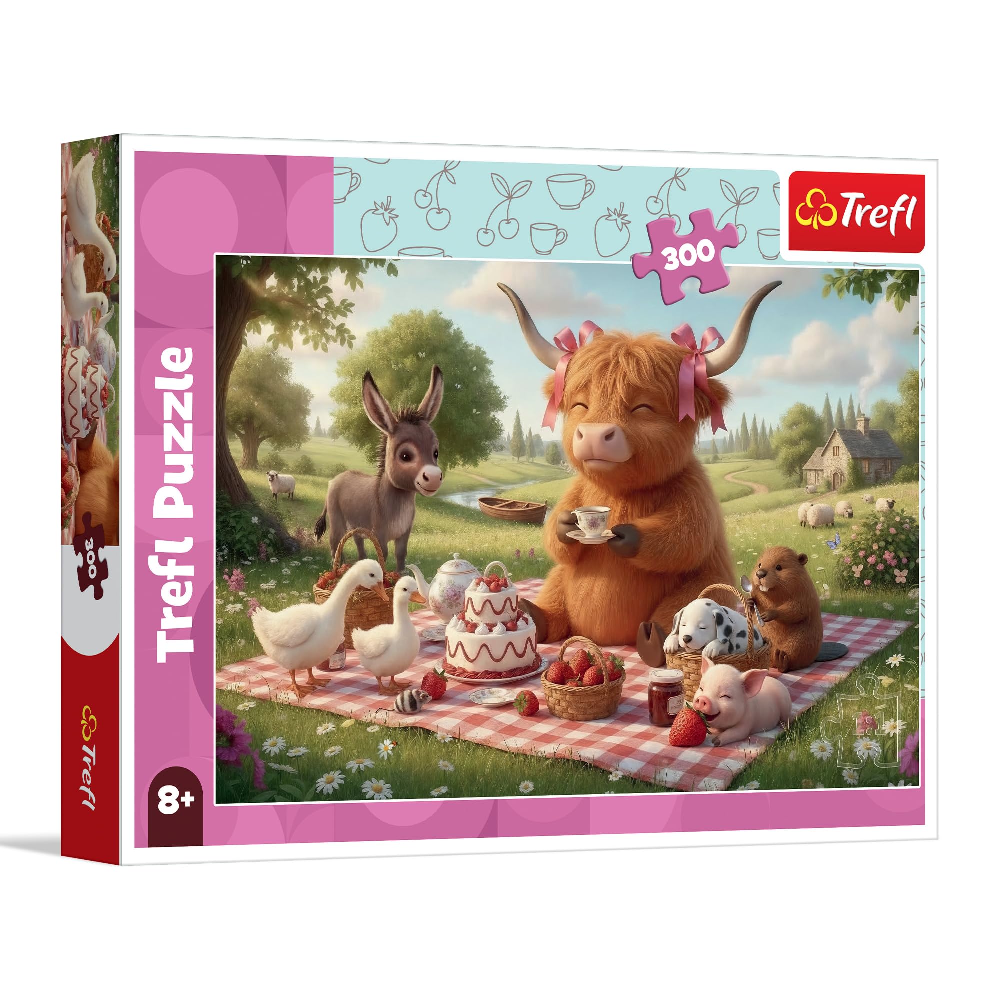 Trefl - Sweet Picnic - 300 Pieces - Colorful Animal Puzzles, Creative Entertainment, Fun for Children from 8 years