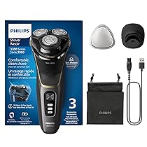 Philips rasoio elettrico serie 3000 – Rasoio elettrico Wet&Dry per uomo, tecnologia SkinProtect, colore Deep Black, rifinitore a scomparsa, supporto di ricarica, astuccio da viaggio (modello S3342, 13)