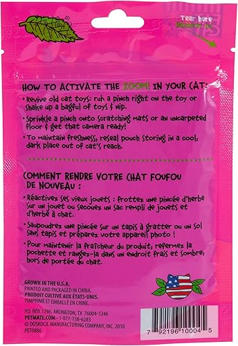 Miniatura 5 de Petmate Hierba gatera orgánica - Hoots Zoom Around the Room Catnip - Cultivada y cosechada en Estados Unidos bolsa de 0.5 onzas