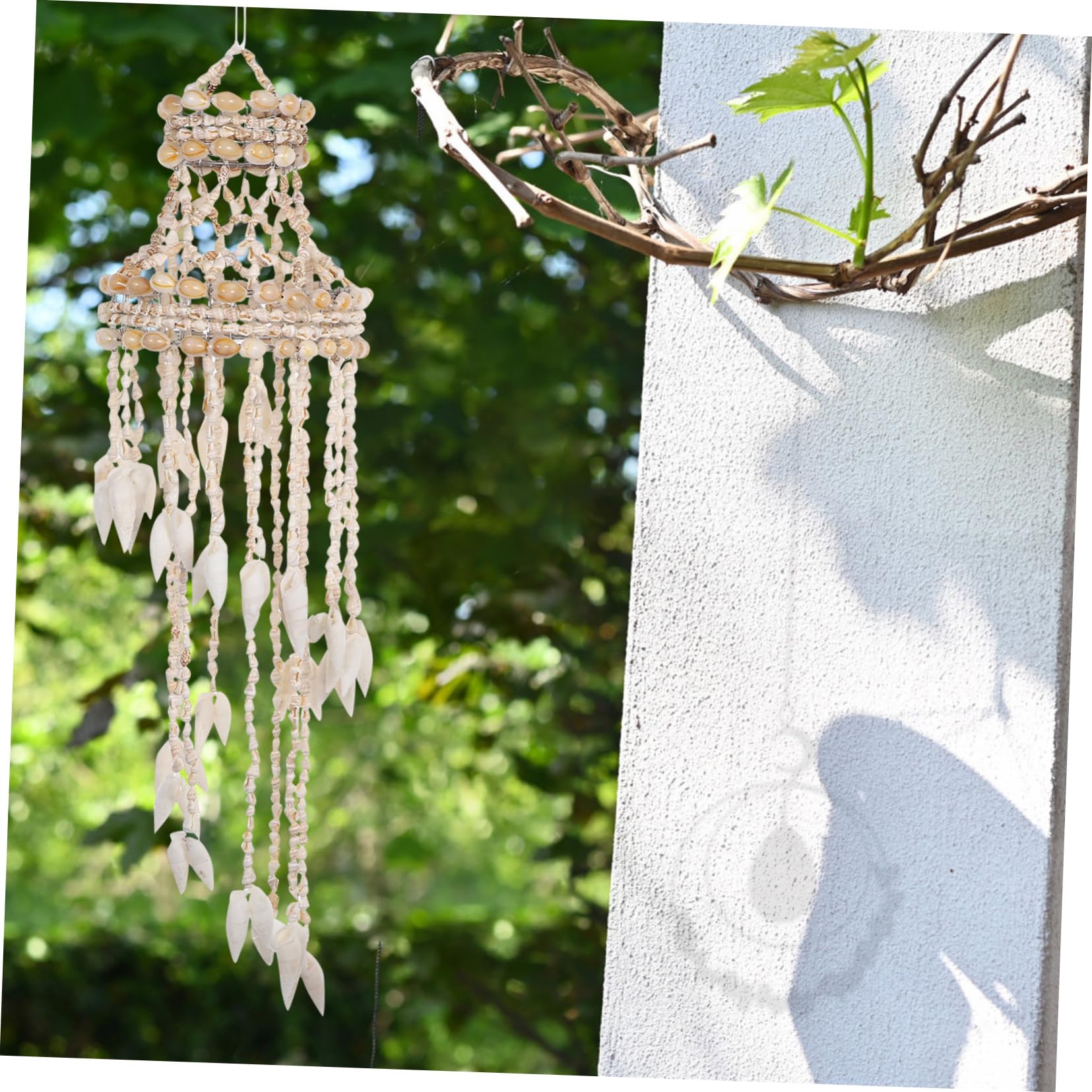 Toddmomy Campanelli Eolici da Spiaggia per Esterni Decorazioni Campanelli Eolici Conchiglia Fatti Mano per Casa e Giardino Gusci di Cocco Naturali