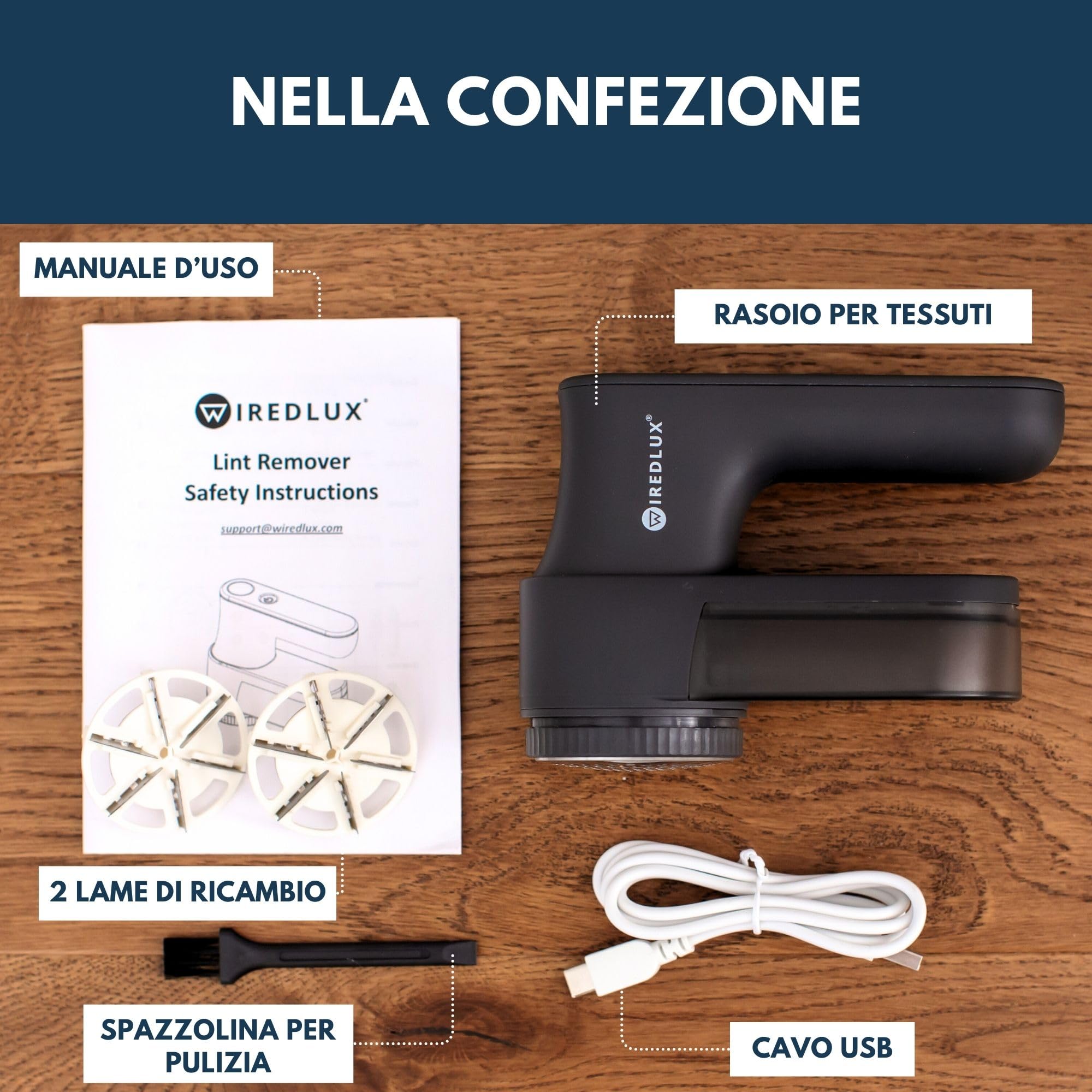 Trade Shop - Levapelucchi Elettrico Leva Pelucchi Rasalana Portatile Ricaricabile 117z - | Leroy Merlin