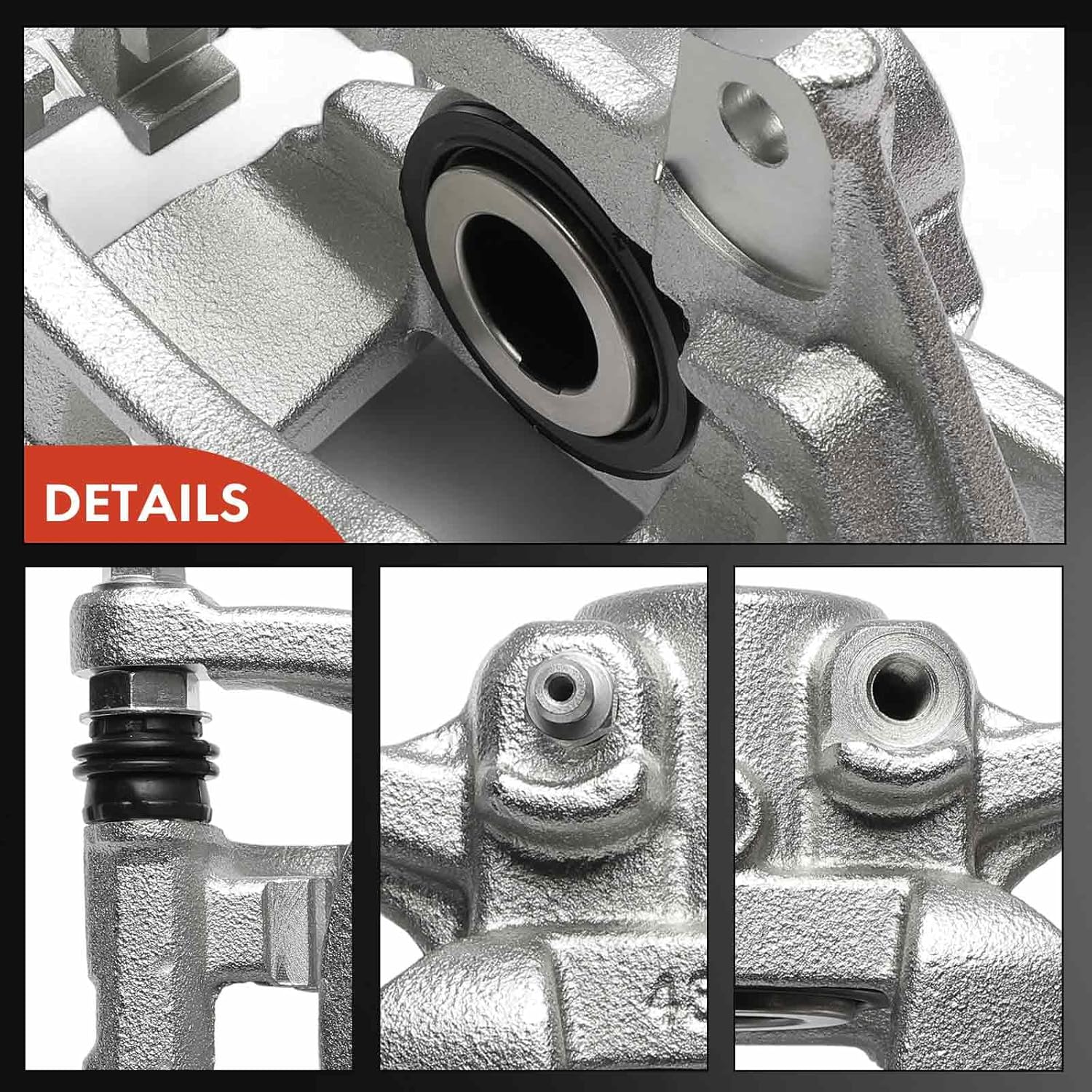 A-Premium Disc Brake Calipers Assembly with Bracket Compatible with Jeep Vehicles - JL Series Wrangler 2018-2023, with Heavy Duty Brakes, Rear Driver and Passenger Side