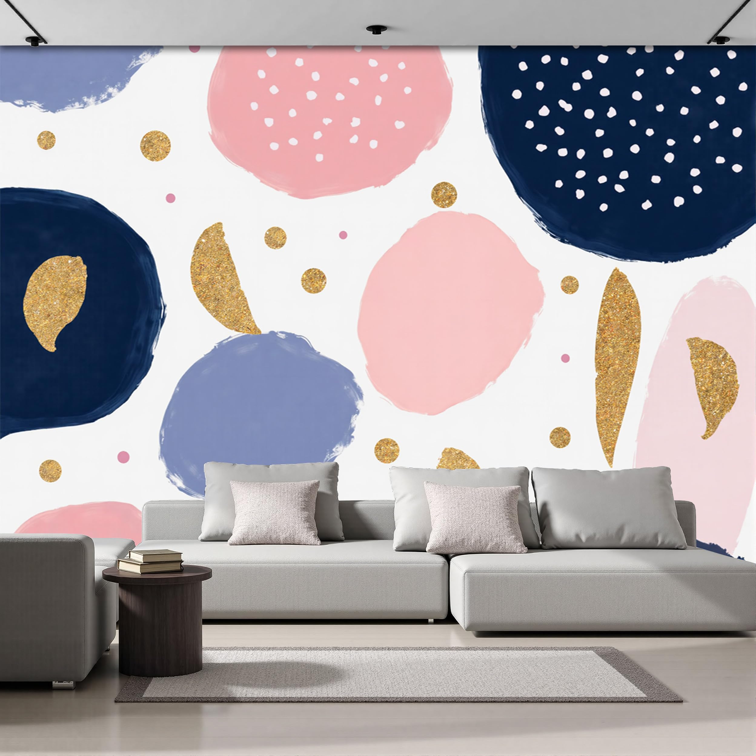 Papier peint intissé formes abstraites XXL decoration murale salon chambre 400x280