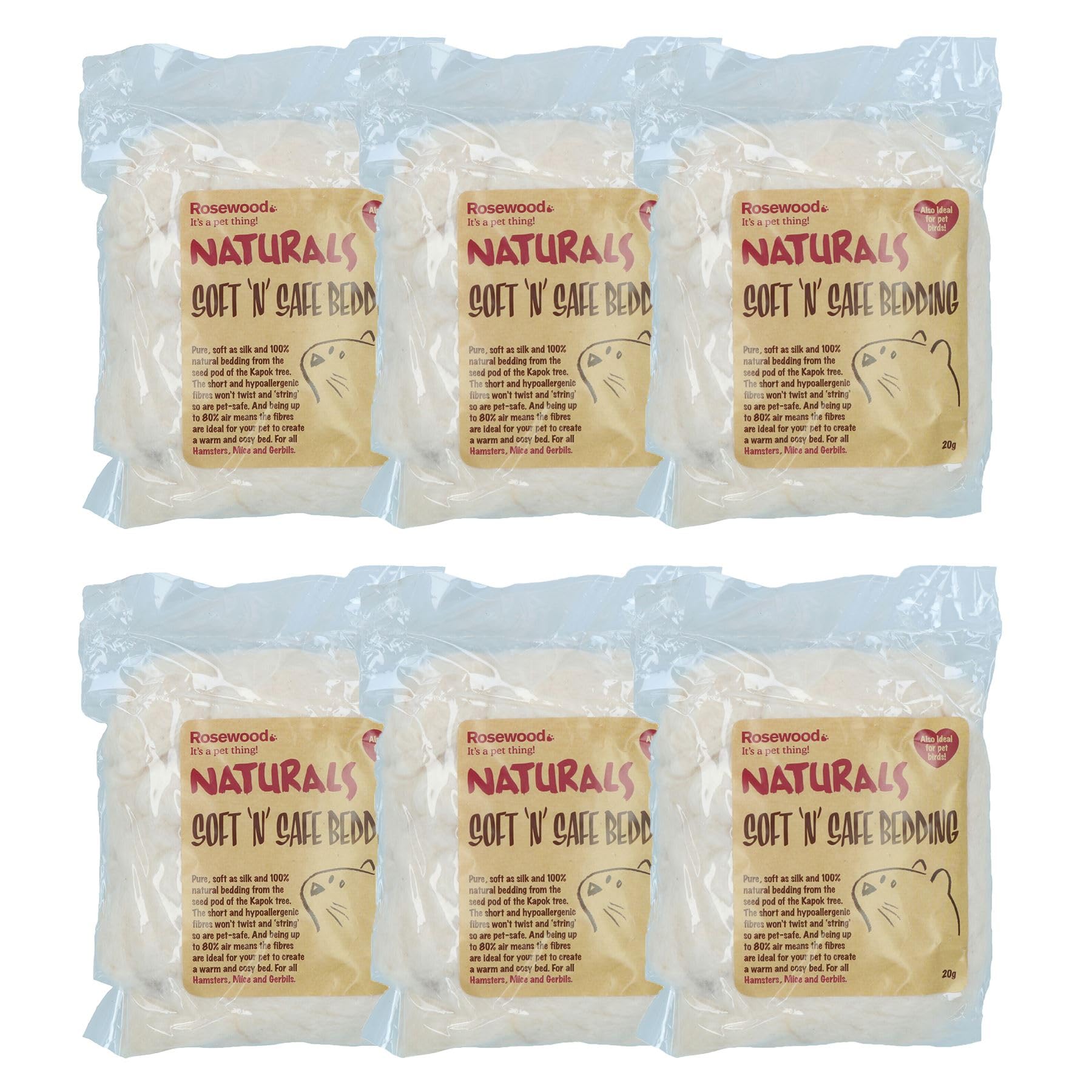AB Tools 6PK Soft n Safe Hypoallergenic, Anti-bacterial & Biodegradable Animal Bedding