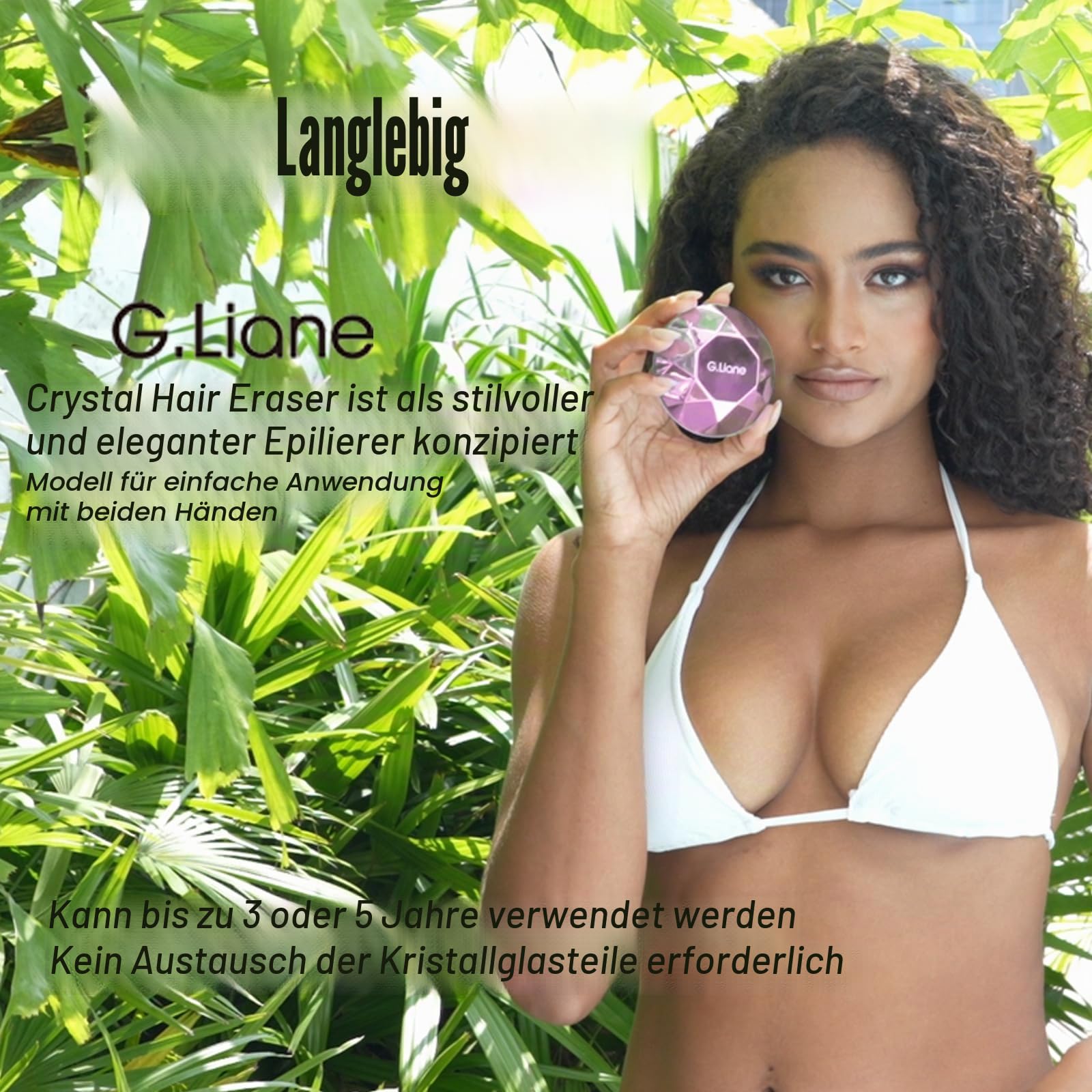 Kristall Haarentfernung,Schmerzloser Crystall Haarentferner Diamond,Haarentfernungsgerät mit Peeling ohne Wachsen,Natürlicher Damenhaartrimmer und Rasierer für Frauen und Männer(Rosa Rosa)