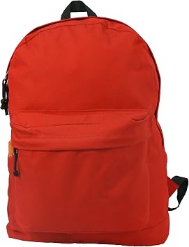 16inch Simple/Basic Backpack Book bag Red