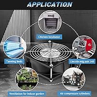Vista 9 de Ventilador axial de alta velocidad para muffins de 6.772 in x 5.906 in x 2.008 in con interruptor de 110 V 120 V para proyectos de escape