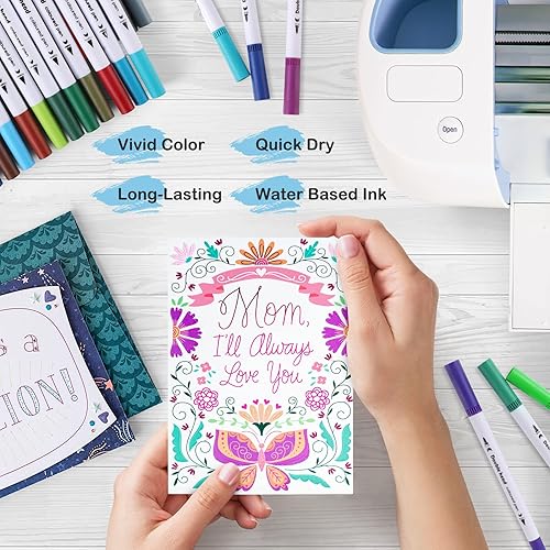 Miniatura 5 de HQMaster Bolígrafos de doble punta 36 unidades para Maker 3MakerExplore 3Air 2Air, bolígrafos de color de 0.016 in y 0.039 in de punta fina,