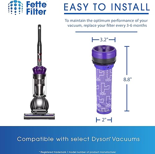 Miniatura 4 de Fette Filter - Pre-filtros de aspiradora. Compatible con Dyson DC37, DC39, DC28, DC53 Series Reemplazo de vacío absoluto número de pieza 923413-01 -