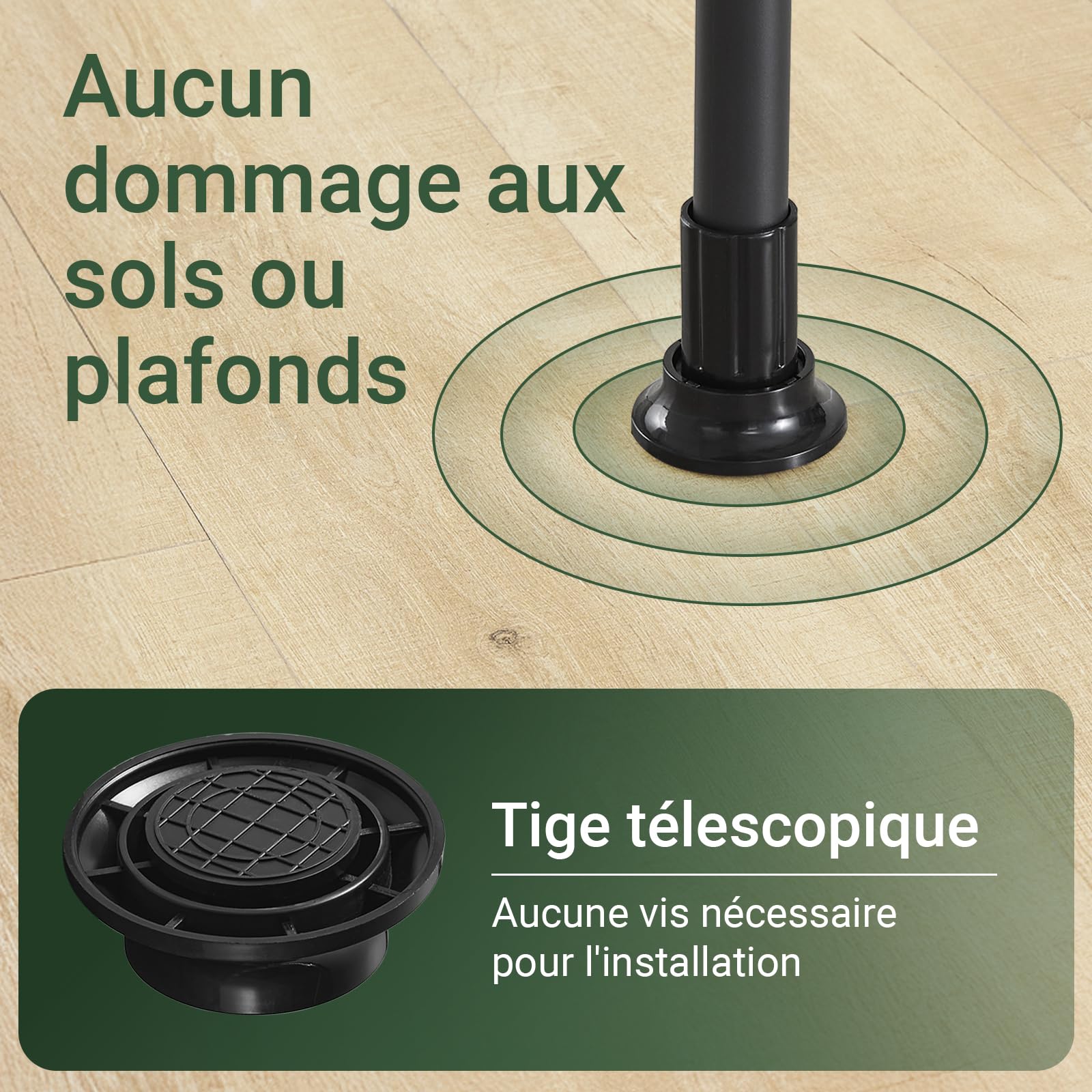 SoBuy Tringle à Vêtements Télescopique robuste pour dressing | Portant à vêtements réglable avec barres de suspension, rangement chambre, Noir FRG109-II-SCH