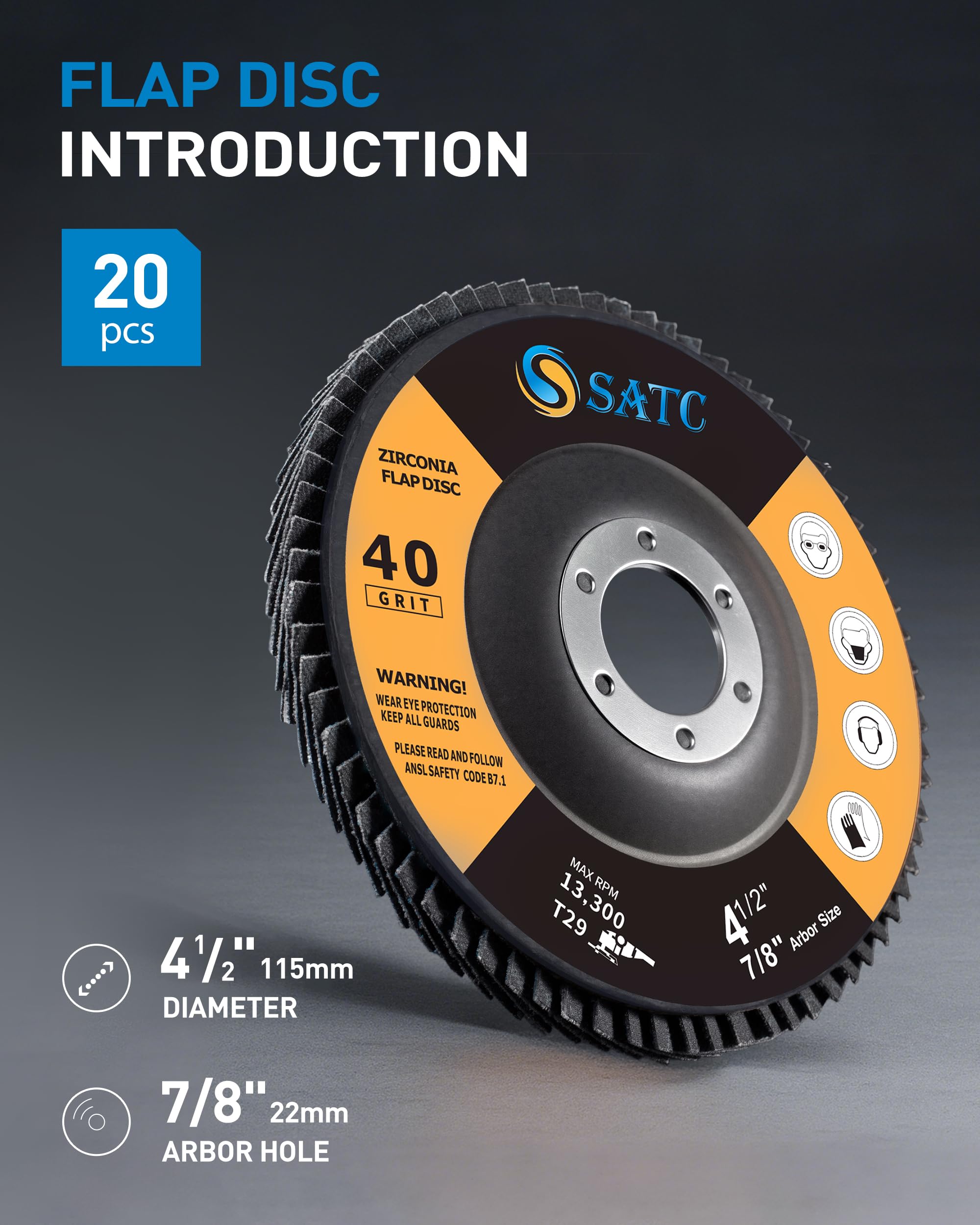 S SATC Flap Discs - Angle Grinder Sanding -2