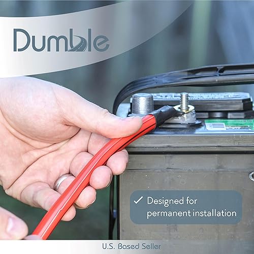 Miniatura 3 de Dumble Cables de puente resistentes de 800 amperios máximo, paquete de 3 unidades de calibre 1 de 30 pies de conexión rápida para automóvil o camión