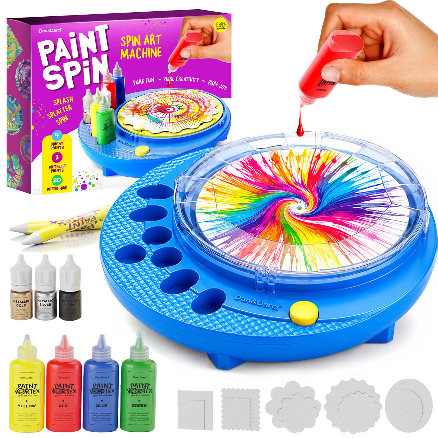 Amazon.com: Dan&Darci Paint Vortex Spin Art Machine - Kids Art Kit