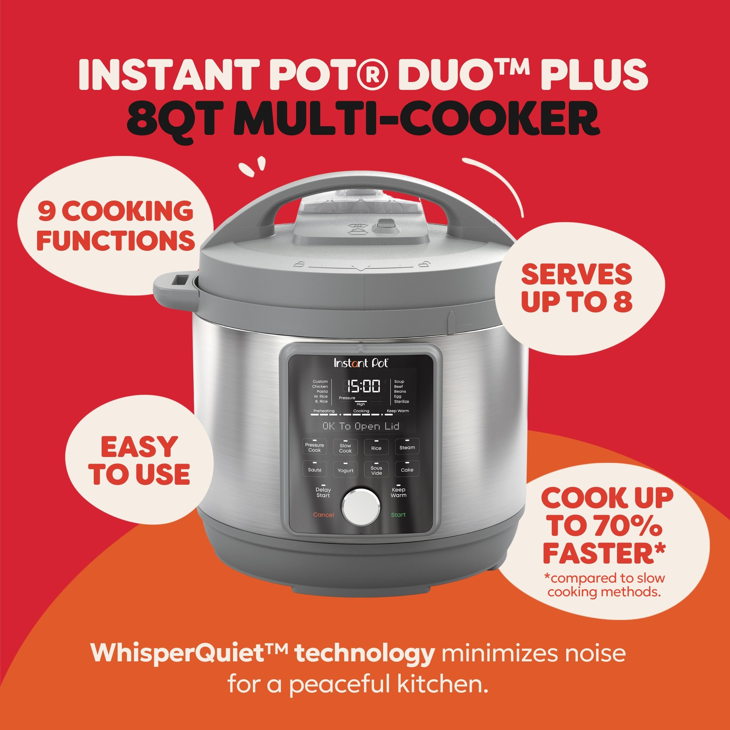 Amazon.com: Instant Pot Duo Plus 8 Qt 9-in-1 Electric Pressure