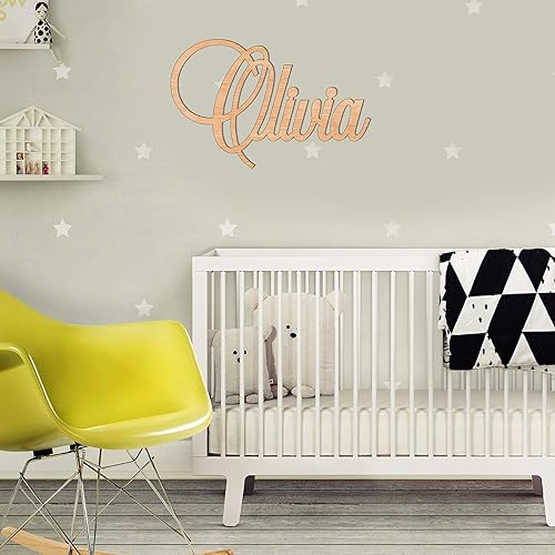 Miniatura 4 de Letrero de madera con nombre personalizado para cuarto de bebé, de 8 a 60 pulgadas, baby shower, letrero de nombre para niño o niña, letrero de